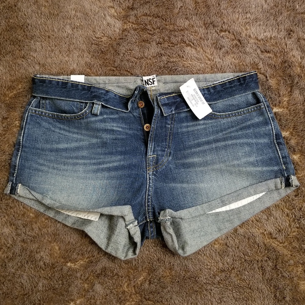 NSF Phoenix wash foldover short shorts New w tags